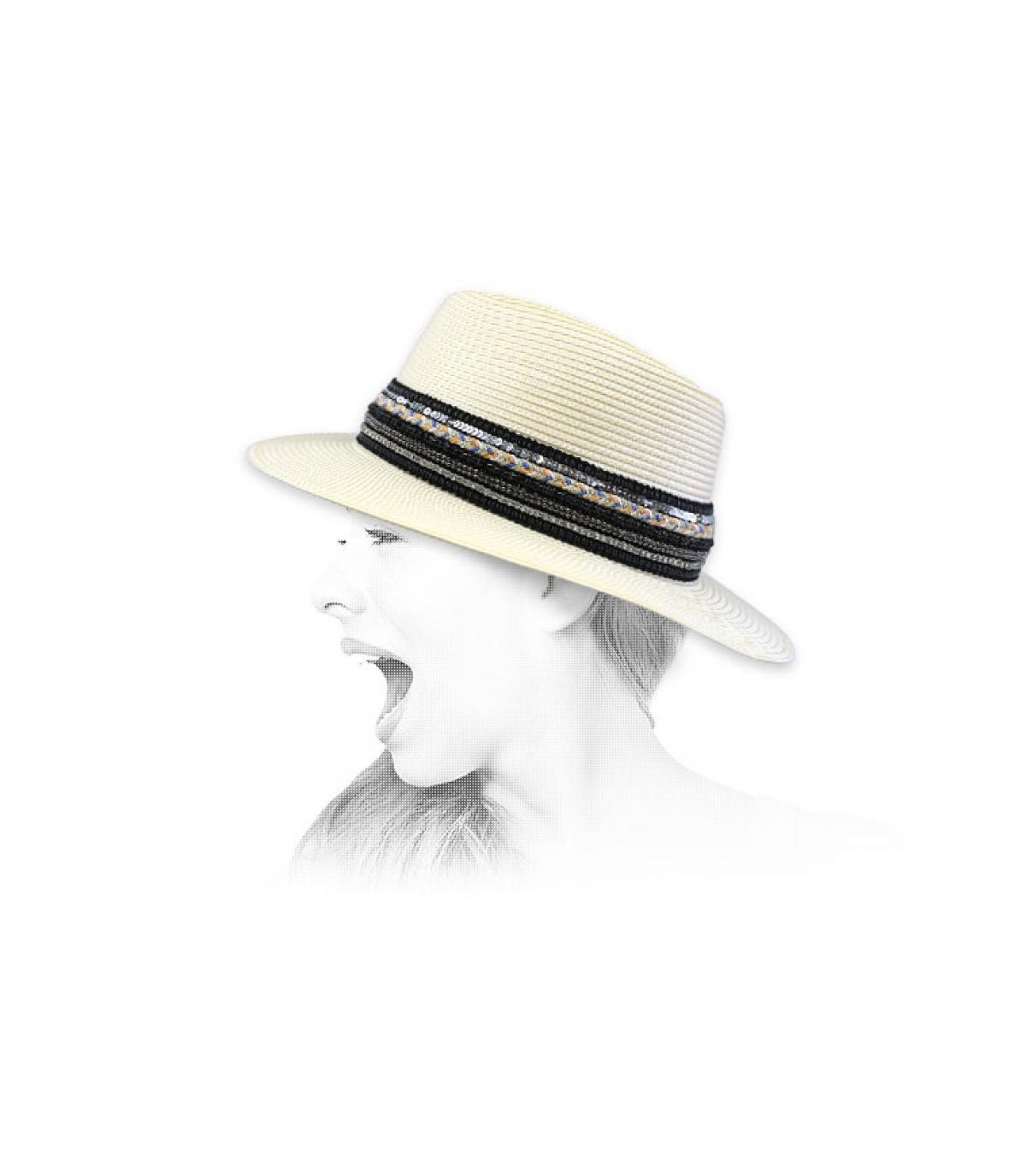 Chapeau paille blanc Debby off white